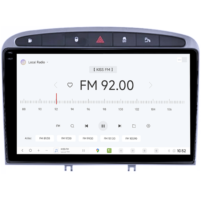 Navigatie dedicata Peugeot 408 2008-2020, Gri, DUDU3, 4GB RAM 64GB ROM, Octacore, Platforma 8581, Android, Display QLED 9", DSP, Carplay&AndroidAuto [4]