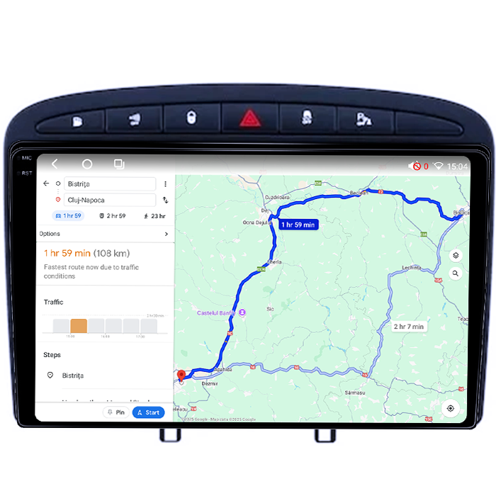 Navigatie dedicata Peugeot 308/408 2008-2020, 4GB RAM 64GB ROM, Octacore, Android 14, Display QLED 1K 9", Carplay&Android Auto, SIM 4G, Ventilator Activ [4]