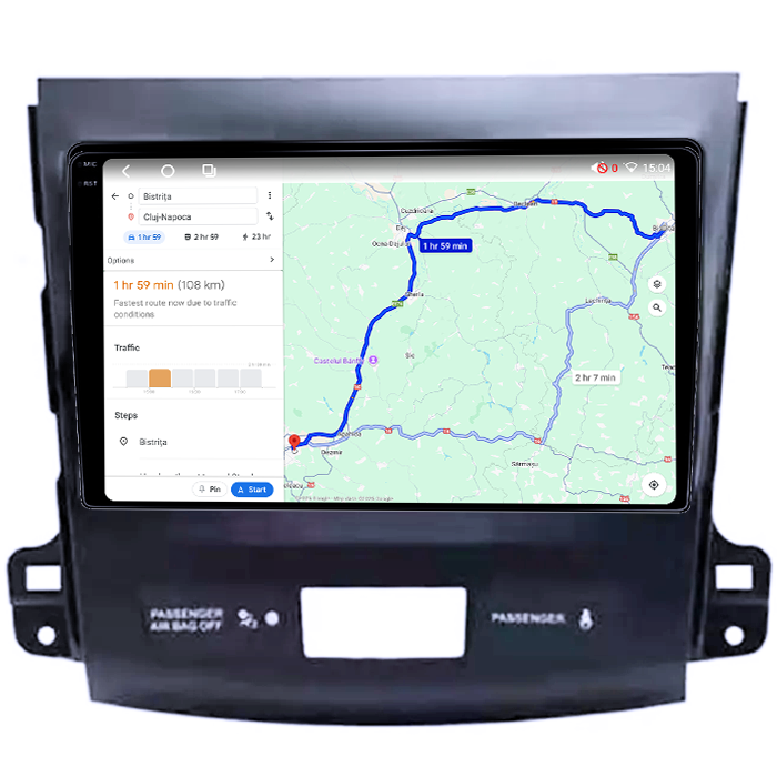 Navigatie dedicata Peugeot 4007 2007-2012, 4GB RAM 64GB ROM, Octacore, Android 14, Display QLED 1K 9", Carplay&Android Auto, SIM 4G, Ventilator Activ [4]