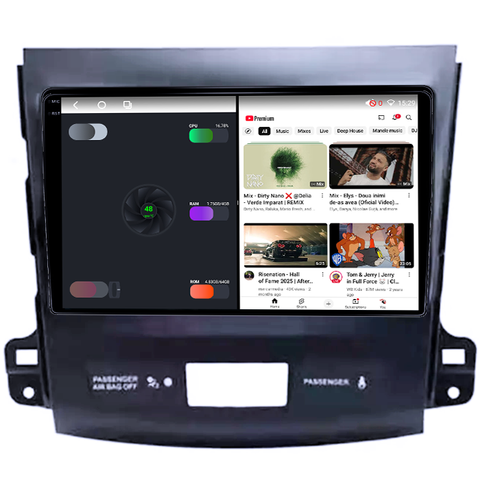 Navigatie dedicata Peugeot 4007 2007-2012, 4GB RAM 64GB ROM, Octacore, Android 14, Display QLED 1K 9", Carplay&Android Auto, SIM 4G, Ventilator Activ [3]