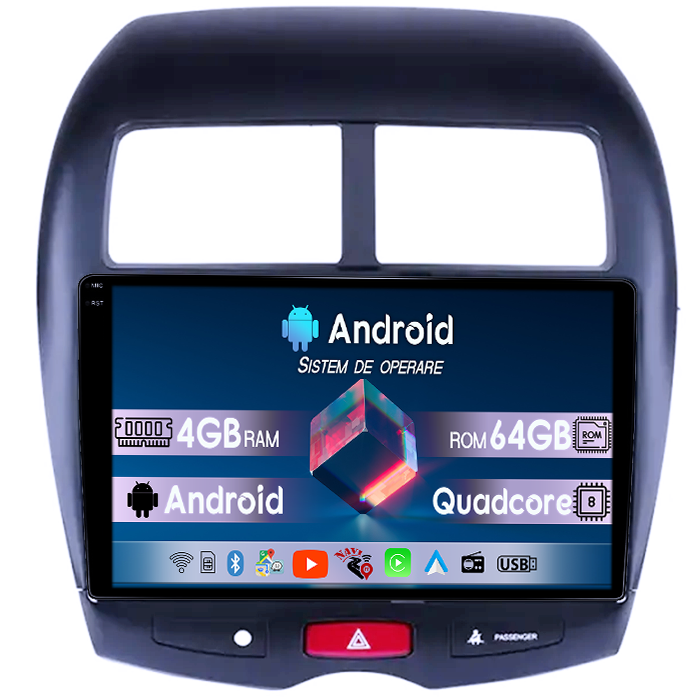 Navigatie dedicata Peugeot 4008, 4GB RAM 64GB ROM, Quad Core, Display 9" QLED 1K, Carplay, Android 14, Bluetooth, Magazin Play, Suport Camere AHD [4]