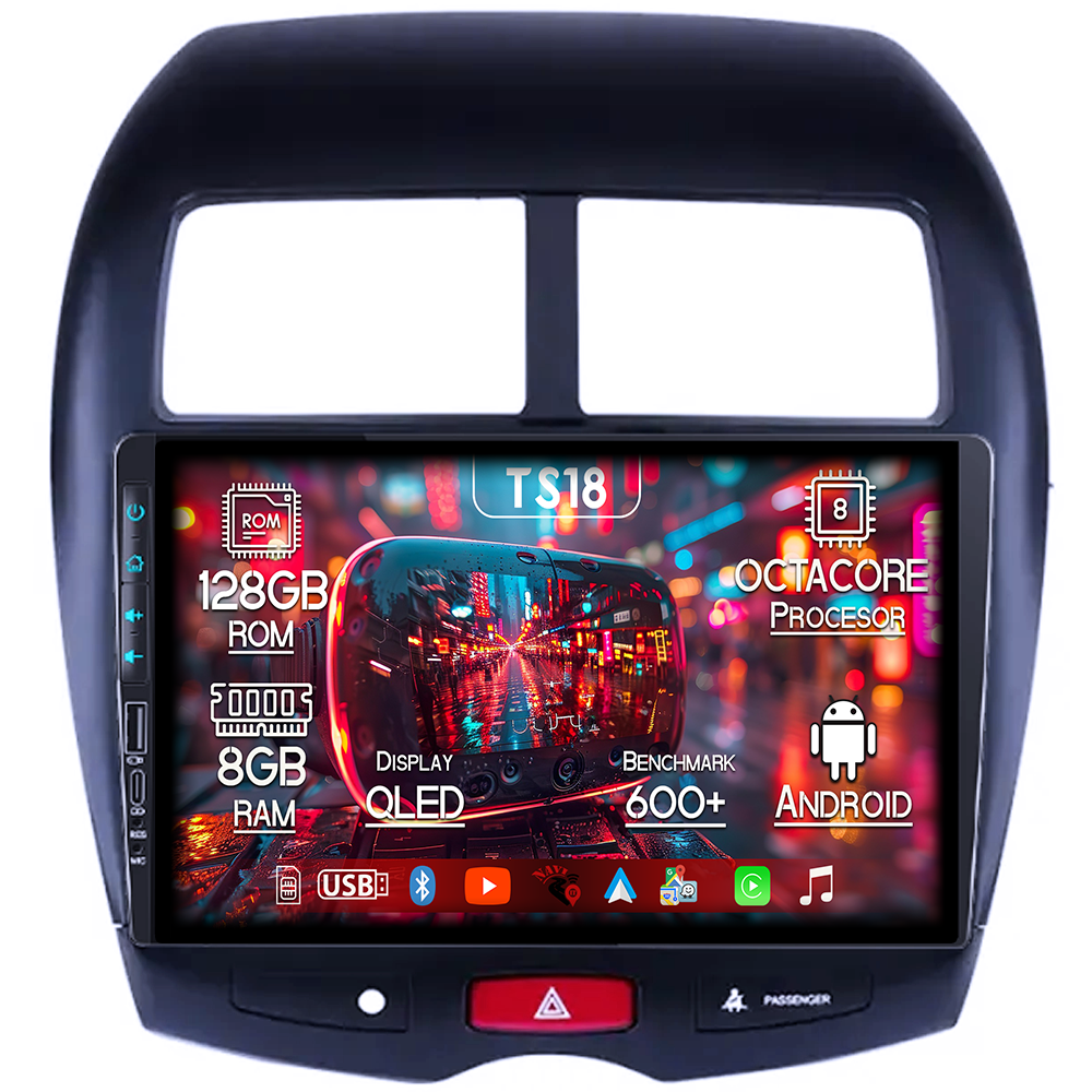 Navigatie UNIVERSALA Peugeot 4008, USB&Butoane fizice frontale, Platforma TS18, 9 Inch, 8GB RAM 128GB ROM, Octacore, Android [1]