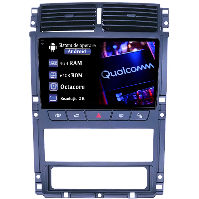 Navigatie dedicata Peugeot 405 2010-2019, 4GB RAM 64GB ROM, Procesor Qualcomm Octacore, Android 14, Rezolutie 2K, Display QLED 9", DSP, Carplay&Android Auto, SIM 4G [1]