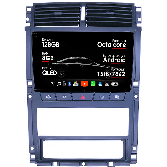 Navigatie dedicata Peugeot 405 2010-2019, 8GB RAM 128GB ROM, Octacore, Platforma TS18, Android 14, Display QLED 9", Suporta camera 360", DSP, Carplay&Android Auto, SIM 4G, Ventilator Activ [1]