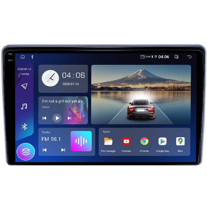 Navigatie dedicata Peugeot 407 2004-2008, 4GB RAM 64GB ROM, Quad Core, Display 9" QLED 1K, Carplay, Android 14, Bluetooth, Magazin Play, Suport Camere AHD [4]