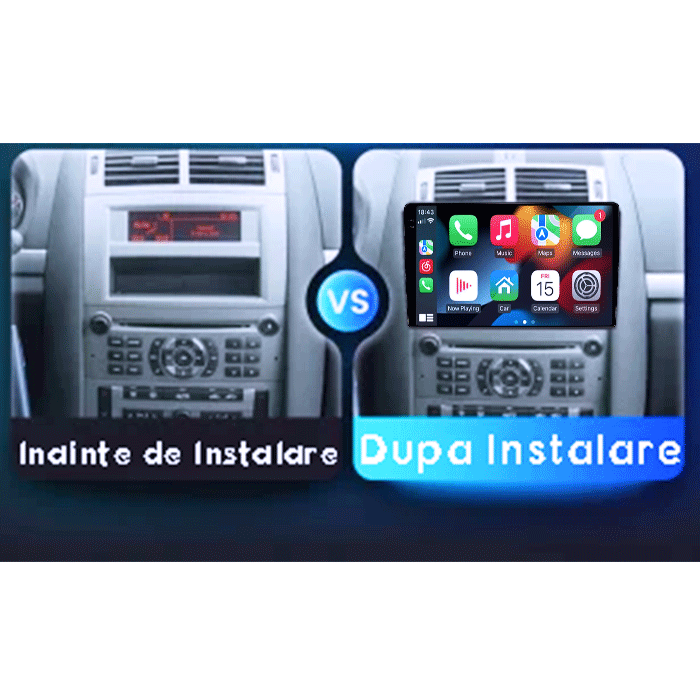 Navigatie dedicata Peugeot 407 2004-2008, 8GB RAM 128GB ROM, Octacore, Platforma TS18, Android 14, Display QLED 9", Suporta camera 360", DSP, Carplay&Android Auto, SIM 4G, Ventilator Activ [6]