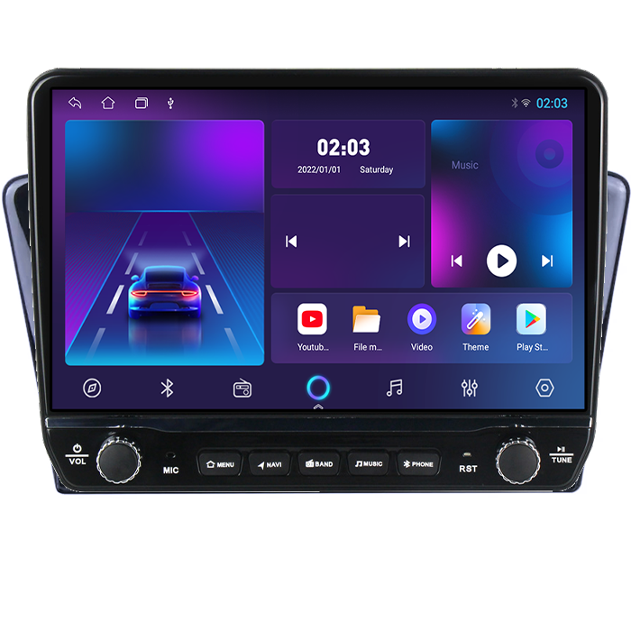 Navigatie dedicata Peugeot 408 2014-2018 Tesla cu butoane rotative model 2024, 4GB RAM 64GB ROM, Procesor Quadcore, Android 14, Display QLED 10", DSP, Carplay&Android Auto [6]