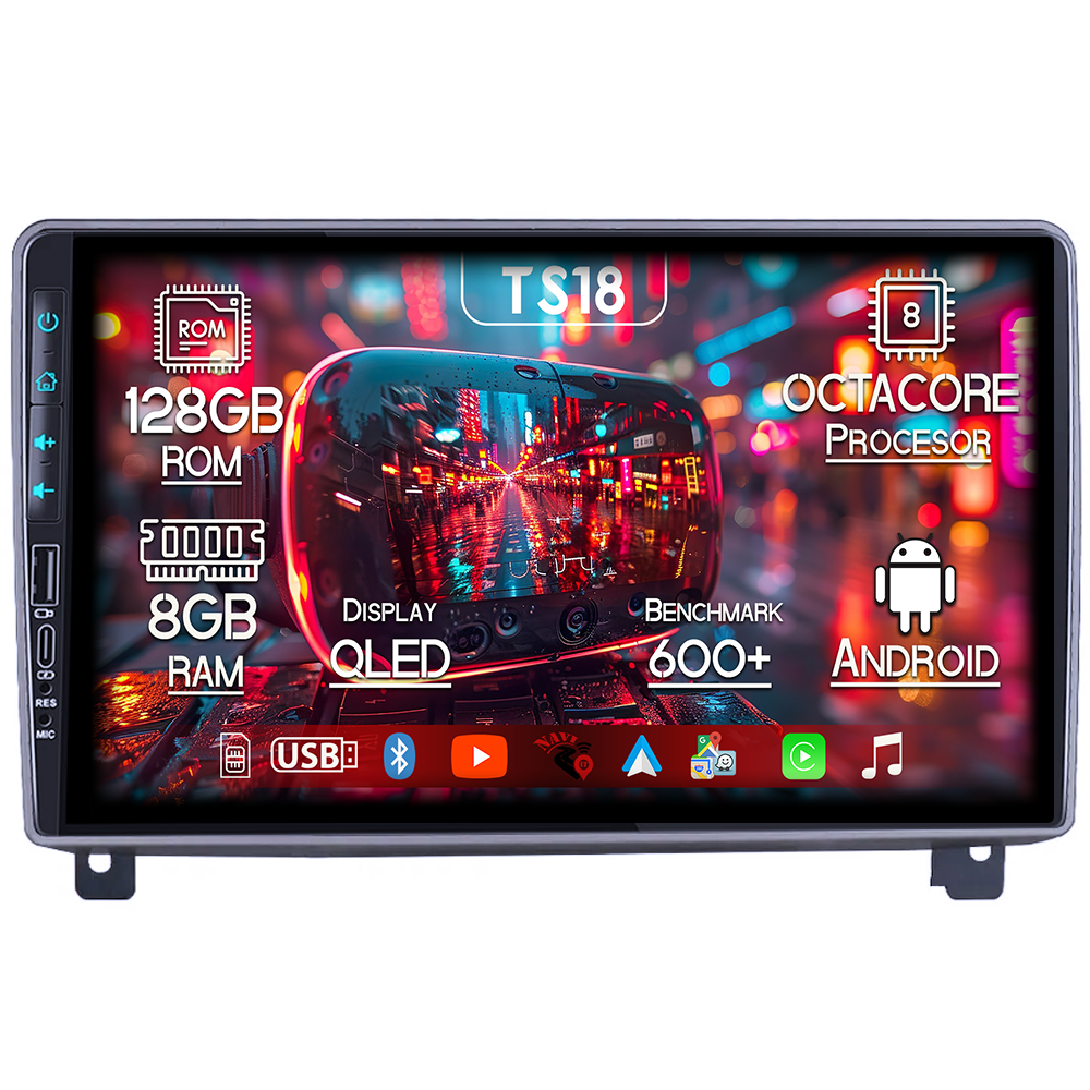 Navigatie dedicata Peugeot 407 2004-2011, USB&Butoane fizice frontale, Platforma TS18, 9 Inch, 8GB RAM 128GB ROM, Octacore, Android 14, Android Auto&Carplay [1]