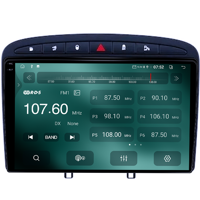 Navigatie dedicata Peugeot 408 2008-2020, black, Android 14, Wireless Carplay si Android auto 4GB RAM 64GB ROM, Display QLED 1K, 9" QLED 1K, Suport camere QLED 1K, [6]