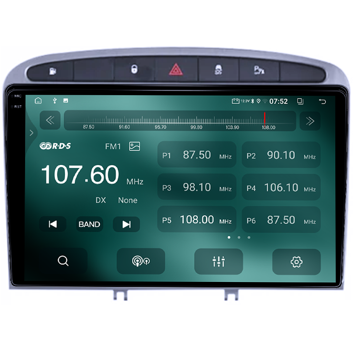 Navigatie dedicata Peugeot 408 2008-2020, gri, 4GB RAM 64GB ROM, Quad Core, Display 9" QLED 1K, Carplay, Android 14, Bluetooth, Magazin Play, Suport Camere AHD [5]