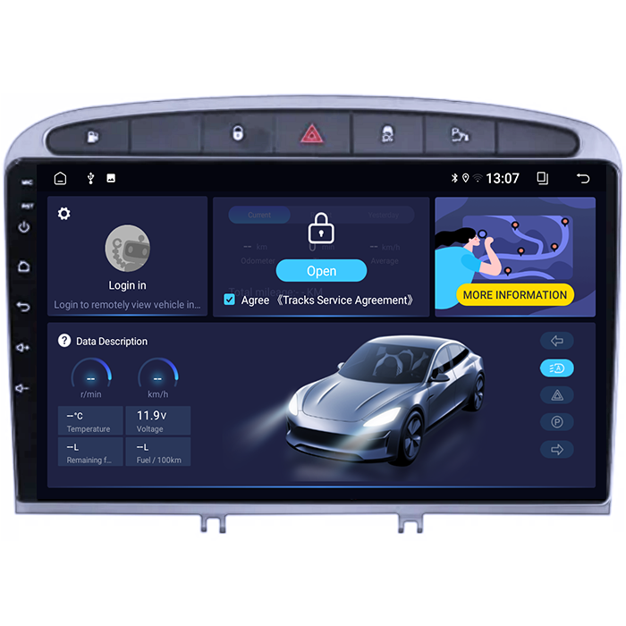 Navigatie dedicata Peugeot 408 2008-2020, gri, 8GB RAM 128GB ROM, Octacore, Platforma TS18, Android 13, Display QLED 9”, Suporta camera 360º, DSP, Carplay&Android Auto, SIM 4G, Ventilator Activ [3]