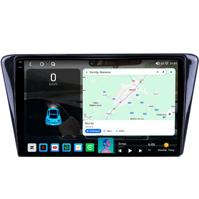 Navigatie dedicata Peugeot 408 2014-2018, 4GB RAM 64GB ROM, Octacore, Android 14, Display QLED 1K 10", Carplay&Android Auto, SIM 4G, Ventilator Activ [2]