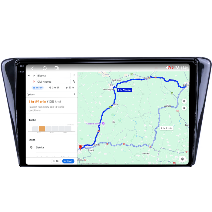 Navigatie dedicata Peugeot 408 2014-2018, 4GB RAM 64GB ROM, Octacore, Android 14, Display QLED 1K 10", Carplay&Android Auto, SIM 4G, Ventilator Activ [4]