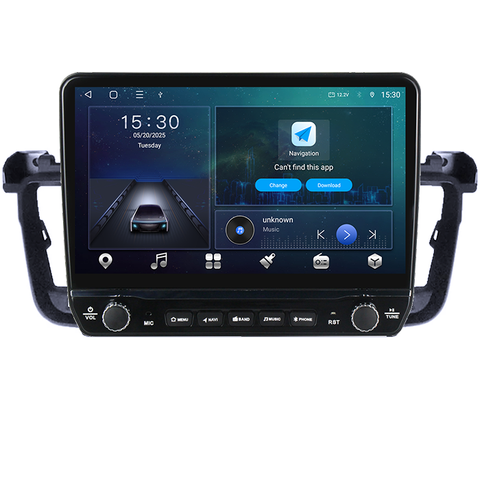 Navigatie dedicata Peugeot 508 Tesla cu butoane rotative model 2024, 4GB RAM 64GB ROM, Procesor Quadcore, Android 14, Display QLED 10", DSP, Carplay&Android Auto [7]