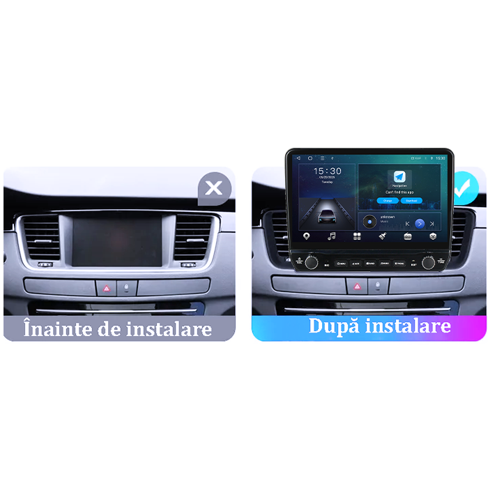 Navigatie dedicata Peugeot 508 Tesla cu butoane rotative model 2024, 4GB RAM 64GB ROM, Procesor Quadcore, Android 14, Display QLED 10", DSP, Carplay&Android Auto [2]