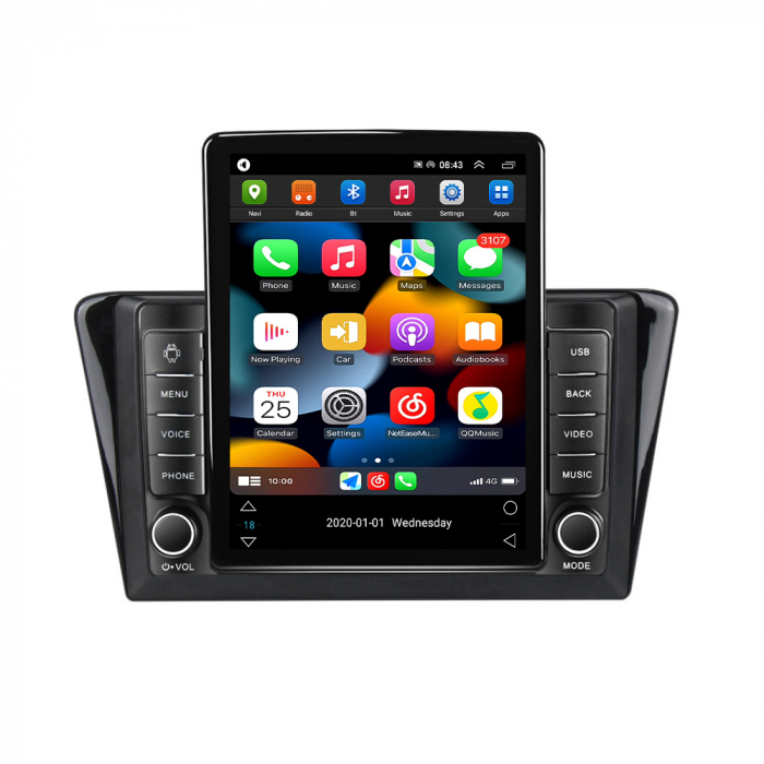 Navigatie dedicata Peugeot 408 2014-2018,Tesla Style, ANDROID 13,Carplay&Android Auto, 10 inch , 8+128GB, Internet, Aplicatii, Waze, GPS [2]