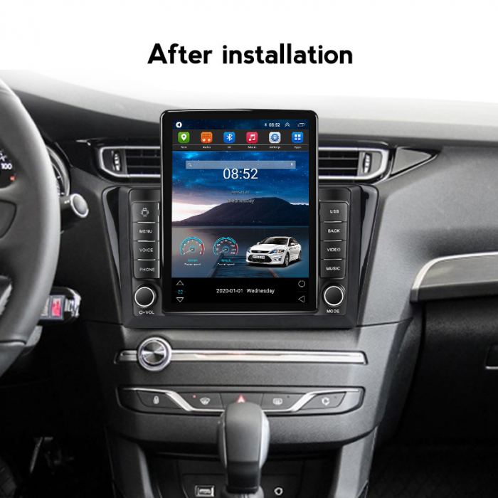 Navigatie dedicata Peugeot 408 2014-2018,Tesla Style, ANDROID 13,Carplay&Android Auto, 10 inch , 8+128GB, Internet, Aplicatii, Waze, GPS [4]