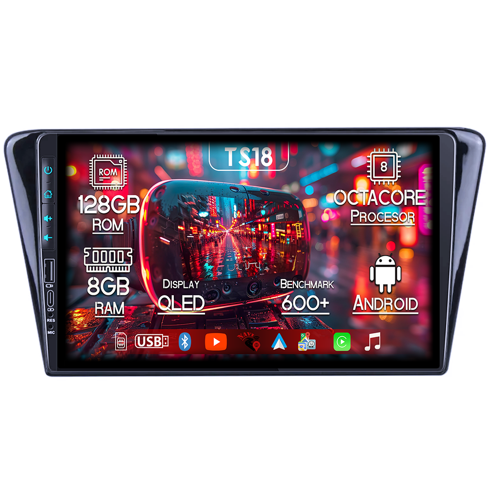 Navigatie dedicata Peugeot 408 2014-2018, USB&Butoane fizice frontale, Platforma TS18, 10 Inch, 8GB RAM 128GB ROM, Octacore, Android 14, Android Auto&Carplay [1]