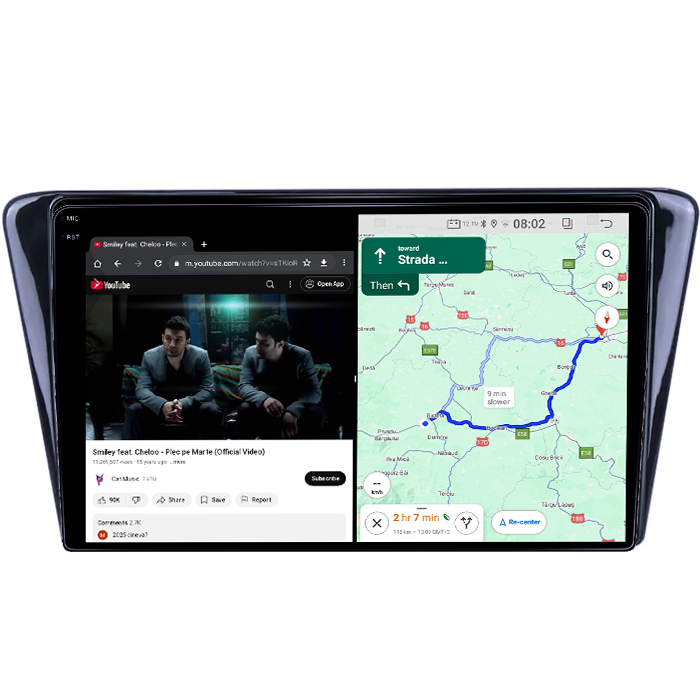Navigatie dedicata Peugeot 408 2014, 4GB RAM 64GB ROM, Quad Core, Display 10" QLED 1K, Carplay, Android 14, Bluetooth, Magazin Play, Suport Camere AHD [6]