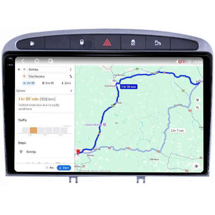Navigatie dedicata Peugeot 408 GRAY, 4GB RAM 64GB ROM, Octacore, Android 14, Display QLED 1K 9", Carplay&Android Auto, SIM 4G, Ventilator Activ [5]