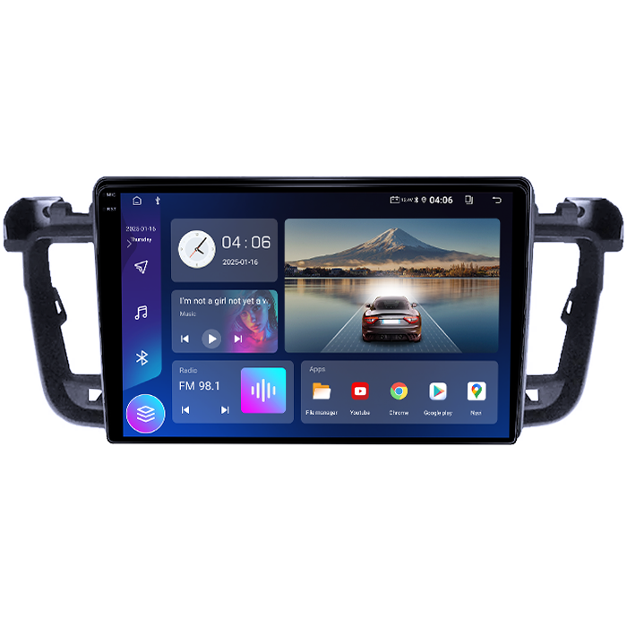 Navigatie dedicata Peugeot 508 2010-2018, 4GB RAM 64GB ROM, Quad Core, Display 9" QLED 1K, Carplay, Android 14, Bluetooth, Magazin Play, Suport Camere AHD [4]