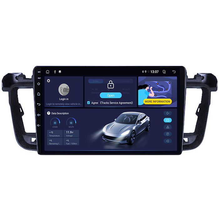 Navigatie dedicata Peugeot 508 ( 2010 - 2018 ), 8GB RAM 128GB ROM, Octacore, Platforma TS18, Android 13, Display QLED 9”, Suporta camera 360º, DSP, Carplay&Android Auto, SIM 4G, Ventilator Activ [4]