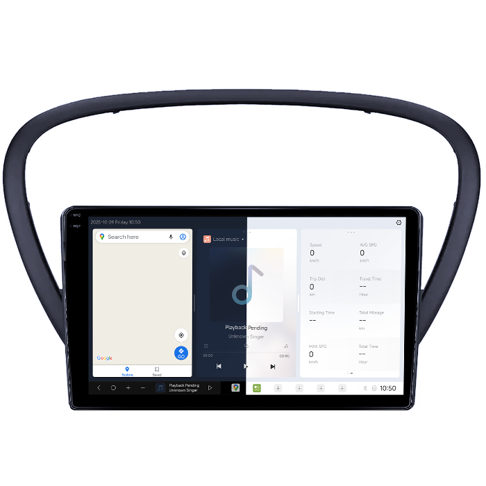 Navigatie dedicata Peugeot 607 2004-2010, DUDU3, 4GB RAM 64GB ROM, Octacore, Platforma 8581, Android, Display QLED 9", DSP, Carplay&AndroidAuto [2]