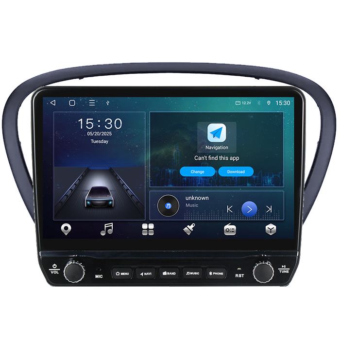 Navigatie dedicata Peugeot 607 2004-2010 Tesla cu butoane rotative model 2024, 4GB RAM 64GB ROM, Procesor Quadcore, Android 14, Display QLED 10", DSP, Carplay&Android Auto [6]