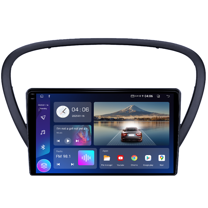 Navigatie dedicata Peugeot 607 2004-2010, 4GB RAM 64GB ROM, Quad Core, Display 9" QLED 1K, Carplay, Android 14, Bluetooth, Magazin Play, Suport Camere AHD [2]