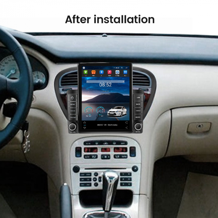 Navigatie dedicata Peugeot 607 2004-2010 ,Tesla Style, ANDROID 13,Carplay&Android Auto, 10 inch , 8+128GB, Internet, Aplicatii, Waze, GPS [4]