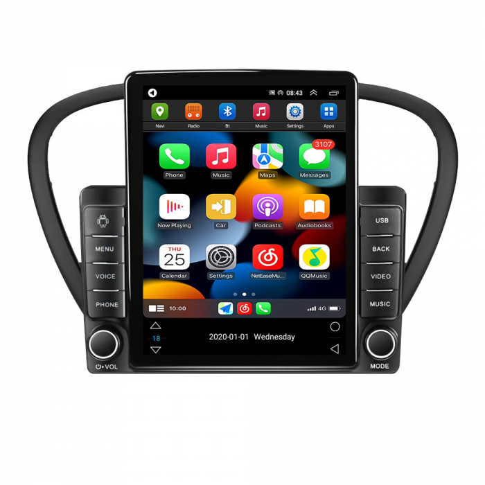 Navigatie dedicata Peugeot 607 2004-2010 ,Tesla Style, ANDROID 13,Carplay&Android Auto, 10 inch , 8+128GB, Internet, Aplicatii, Waze, GPS [2]
