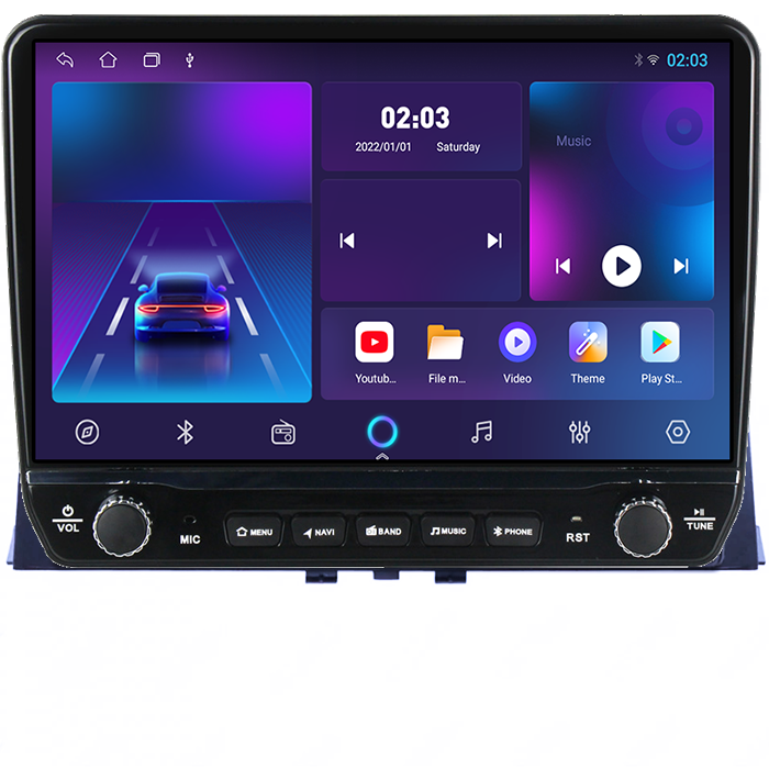 Navigatie dedicata Peugeot Partner 2018+ Tesla cu butoane rotative model 2024, 4GB RAM 64GB ROM, Procesor Quadcore, Android 14, Display QLED 10", DSP, Carplay&Android Auto [6]