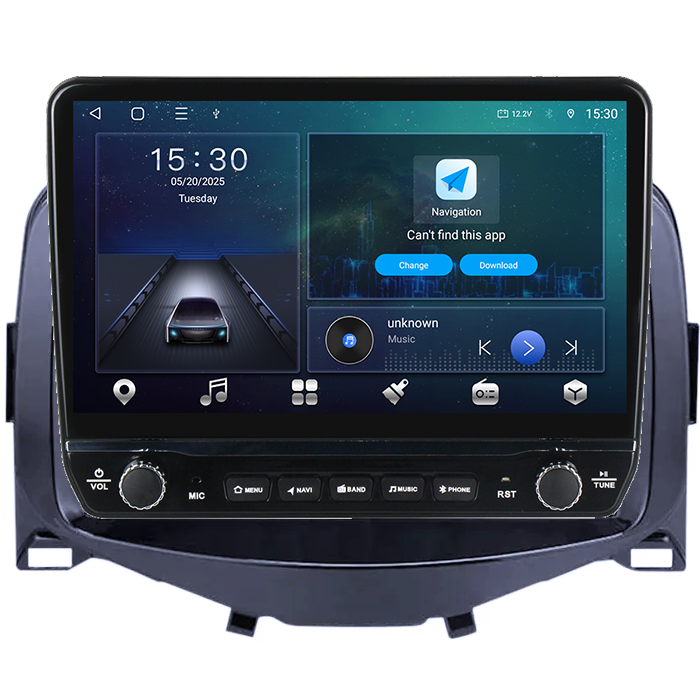 Navigatie dedicata Peugeot 108 2016 Tesla cu butoane rotative model 2024, 4GB RAM 64GB ROM, Procesor Quadcore, Android 14, Display QLED 10", DSP, Carplay&Android Auto [3]