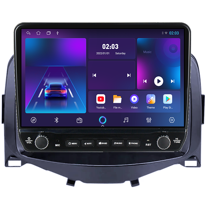 Navigatie dedicata Peugeot 108 2016 Tesla cu butoane rotative model 2024, 4GB RAM 64GB ROM, Procesor Quadcore, Android 14, Display QLED 10", DSP, Carplay&Android Auto [6]