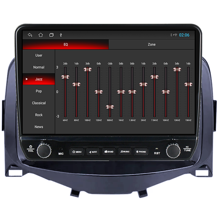 Navigatie dedicata Peugeot 108 2016 Tesla cu butoane rotative model 2024, 4GB RAM 64GB ROM, Procesor Quadcore, Android 14, Display QLED 10", DSP, Carplay&Android Auto [2]
