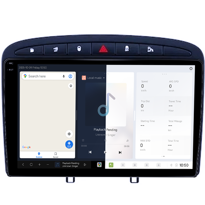 Navigatie dedicata Peugeot 308/408 2008-2013, DUDU3, 4GB RAM 64GB ROM, Octacore, Platforma 8581, Android, Display QLED 9", DSP, Carplay&AndroidAuto [2]