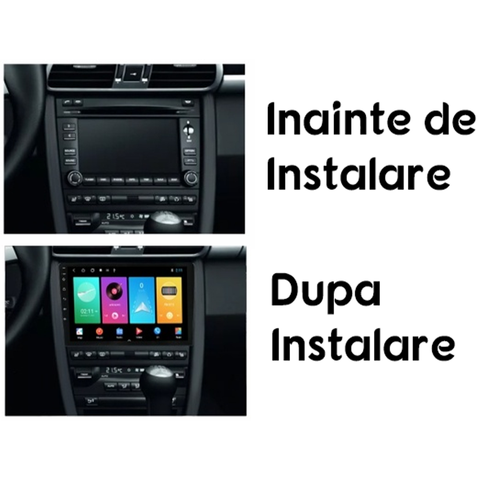 Navigatie dedicata Porsche 911, 4GB RAM 32GB ROM, Octacore, Android 14, Display QLED 9", DSP, Carplay&Android Auto, SIM 4G, Bluetooth, Ventilator Activ [5]