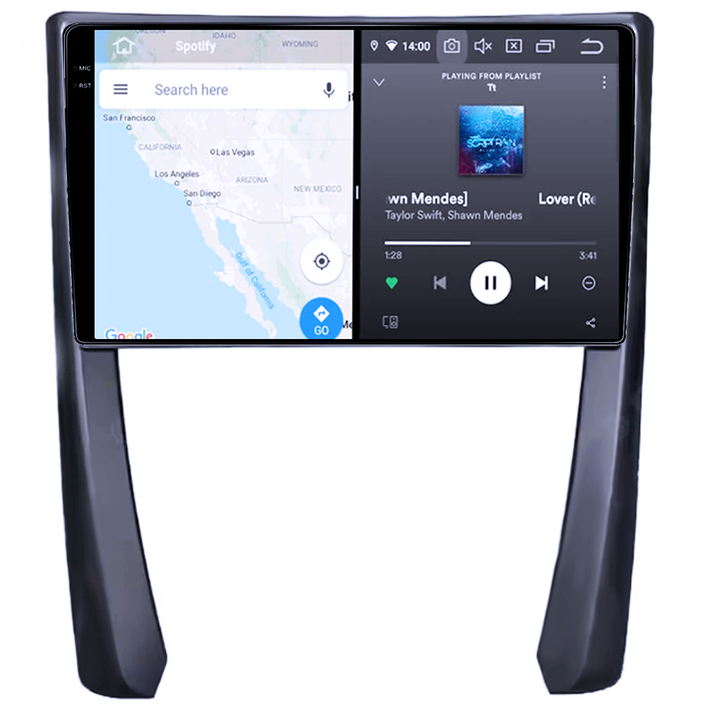 Navigatie dedicata Porsche 911, 4GB RAM 64GB ROM, Quad Core, Display 9" QLED 1K, Carplay, Android 14, Bluetooth, Magazin Play, Suport Camere AHD [2]
