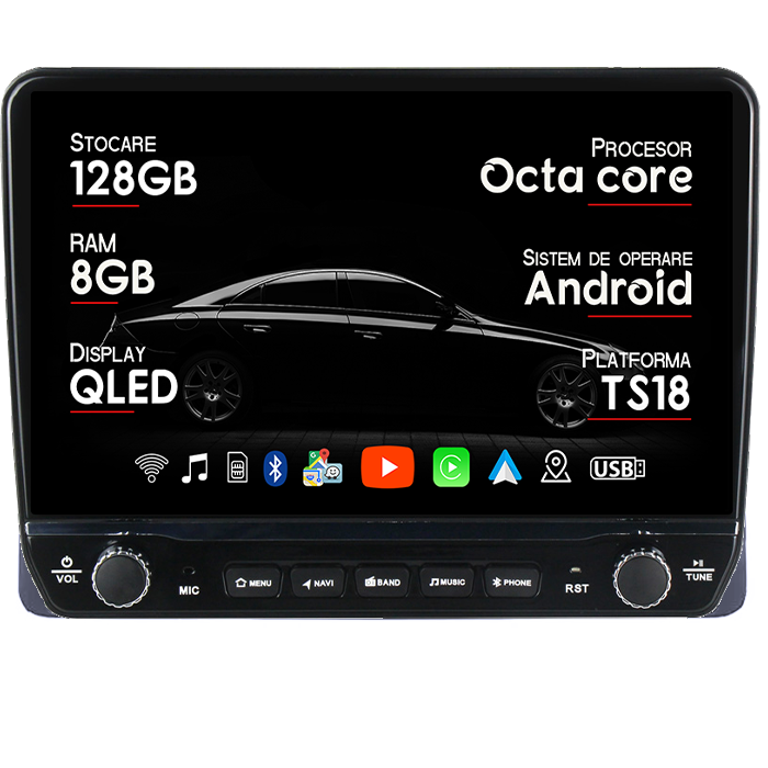 Navigatie dedicata Renault Duster 2018-2022 Tesla cu butoane rotative model 2024, 4GB RAM 64GB ROM, Procesor Quadcore, Android 14, Display QLED 10", DSP, Carplay&Android Auto [7]