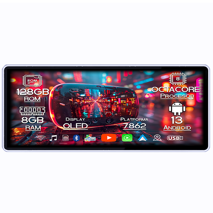 Navigatie dedicata Q5 A5 2008-2015, MMI 3G, 8GB RAM 128GB ROM, Octacore,Android 13, Display QLED 8.8”, Suporta camera 360º, DSP, Carplay, Android Auto, SIM 4G [1]