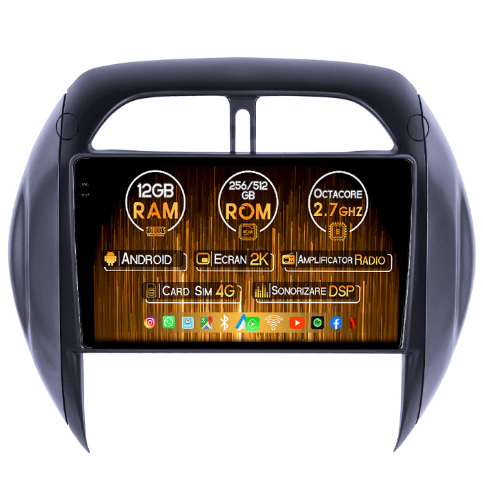 Navigatie dedicata RAV4 2003-2005, 12GB RAM 256GB ROM, Android 13, Rezolutie 2K, Display QLED 9", DSP, Carplay&Android Auto, SIM 4G, Ventilator Activ, Suport Camere 360 [1]