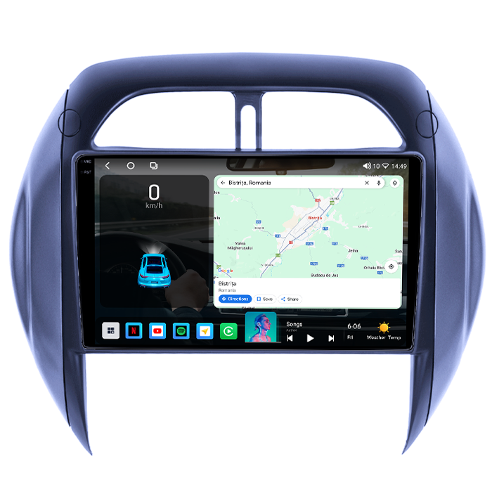 Navigatie dedicata RAV4 2003-2005, 4GB RAM 64GB ROM, Procesor Qualcomm Octacore, Android 14, Rezolutie 2K, Display QLED 9", DSP, Carplay&Android Auto, SIM 4G [3]