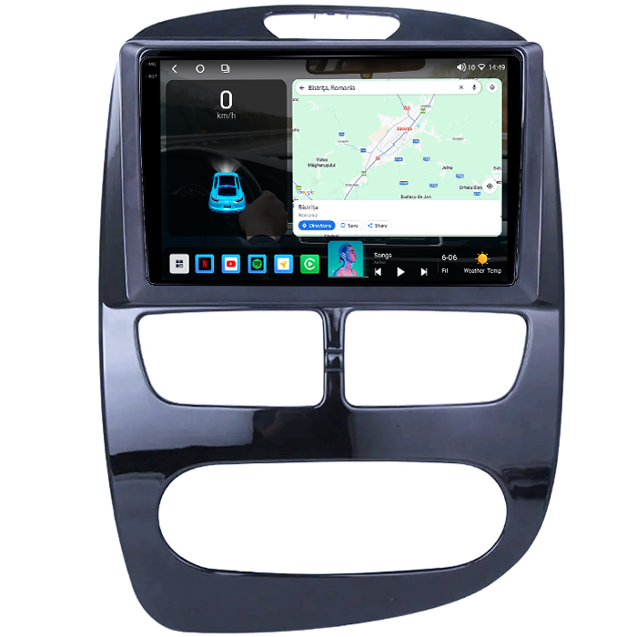 Navigatie dedicata Renault Captur 2016-2019, 4GB RAM 64GB ROM, Octacore, Android 14, Display QLED 1K 9", Carplay&Android Auto, SIM 4G, Ventilator Activ [2]