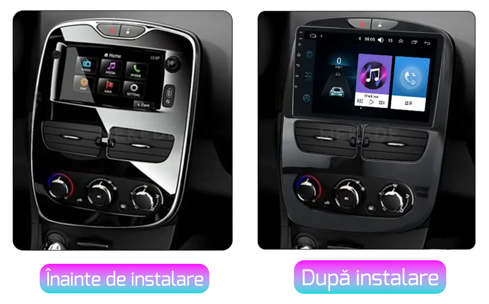 Navigatie dedicata Renault Captur 2016-2019, 4GB RAM 64GB ROM, Quad Core, Display 9" QLED 1K, Carplay, Android 14, Bluetooth, Magazin Play, Suport Camere AHD [2]