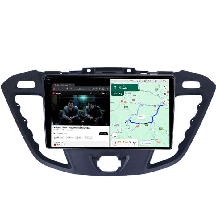 Navigatie dedicata Ford Transit 2013-2018, 4GB RAM 64GB ROM, Quadcore, Android 14, Display QLED  9", DSP, Carplay&Android Auto, Suport camere AHD [4]