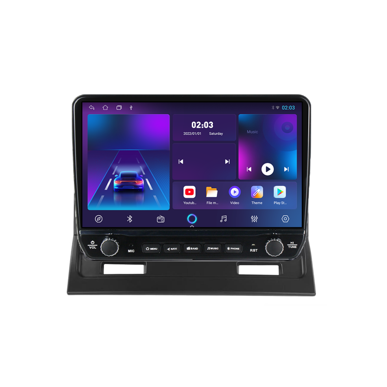 Navigatie dedicata Mitsubishi Galant 2003-2012 Tesla Cu Butoane Rotative Model 2024, 4GB RAM 64GB ROM, Procesor Quadcore, Android 14, Display QLED 10", DSP, Carplay&AndroidAuto [2]