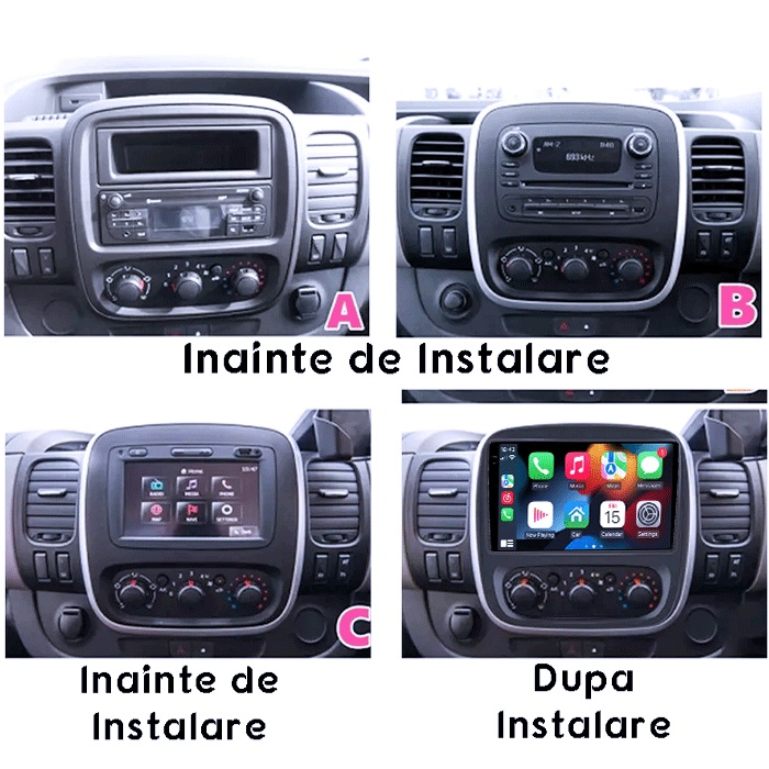 Navigatie dedicata Renault Captur, Trafic 3, 4GB RAM 64GB ROM, Procesor Qualcomm Octacore, Android 14, Rezolutie 2K, Display QLED 9", DSP, Carplay&Android Auto, SIM 4G [7]