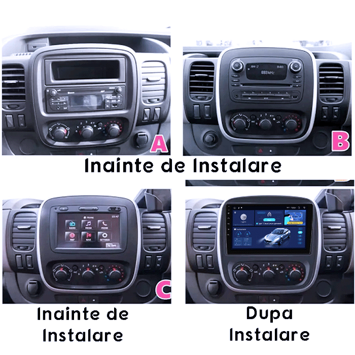 Navigatie dedicata Renault Captur, Trafic 3, 4GB RAM 64GB ROM, Quad Core, Display 9" QLED 1K, Carplay, Android 14, Bluetooth, Magazin Play, Suport Camere AHD [5]