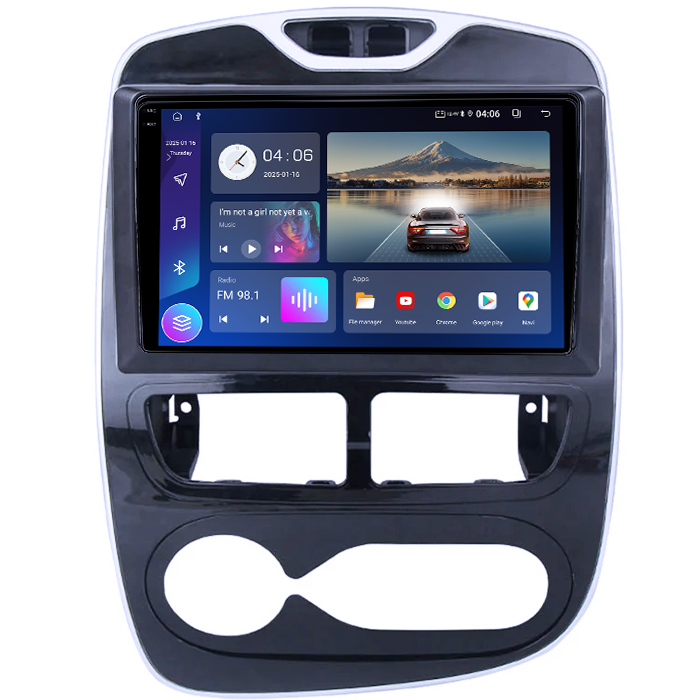 Navigatie dedicata Renault Clio 2013-2019, 4GB RAM 64GB ROM, Quad Core, Display 10.1" QLED 1K, Carplay, Android 14, Bluetooth, Magazin Play, Suport Camere AHD [2]