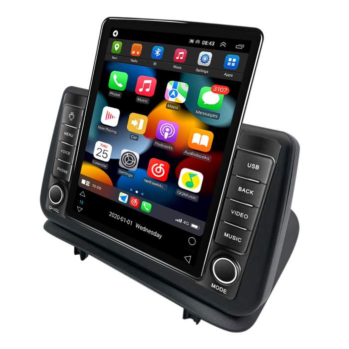 Navigatie dedicata Renault Clio 3 2006-2019,Tesla Style, ANDROID 13,Carplay&Android Auto, 10 inch , 8+128GB, Internet, Aplicatii, Waze, GPS [2]